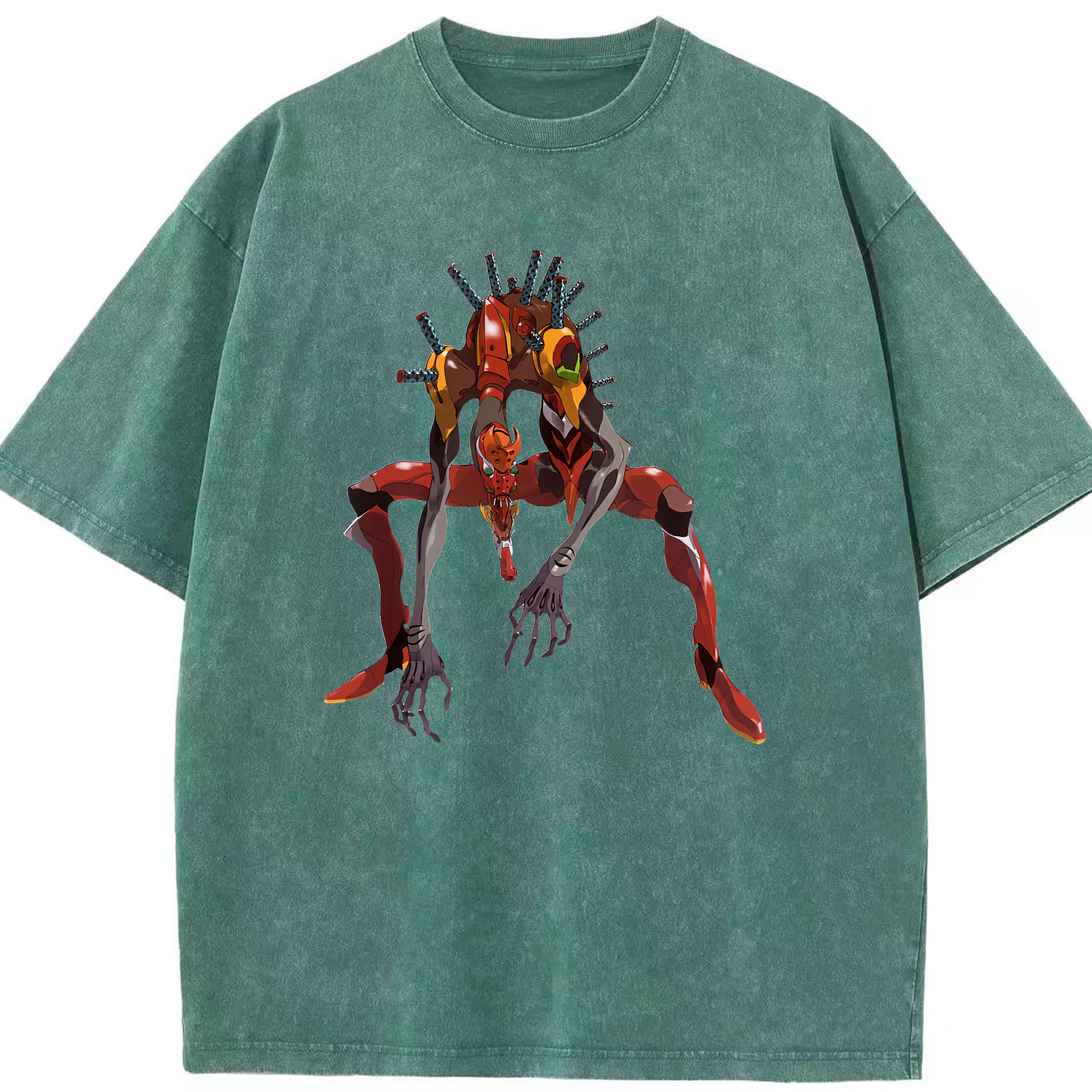 （画像用） EVA 新世紀エヴァンゲリオン 綿100% ヴィンテージ風 半袖Tシャツ（フロントプリント）